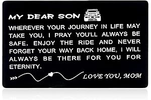 Sentimental I Love You Gifts for Him Son Wallet Card - Embossed...