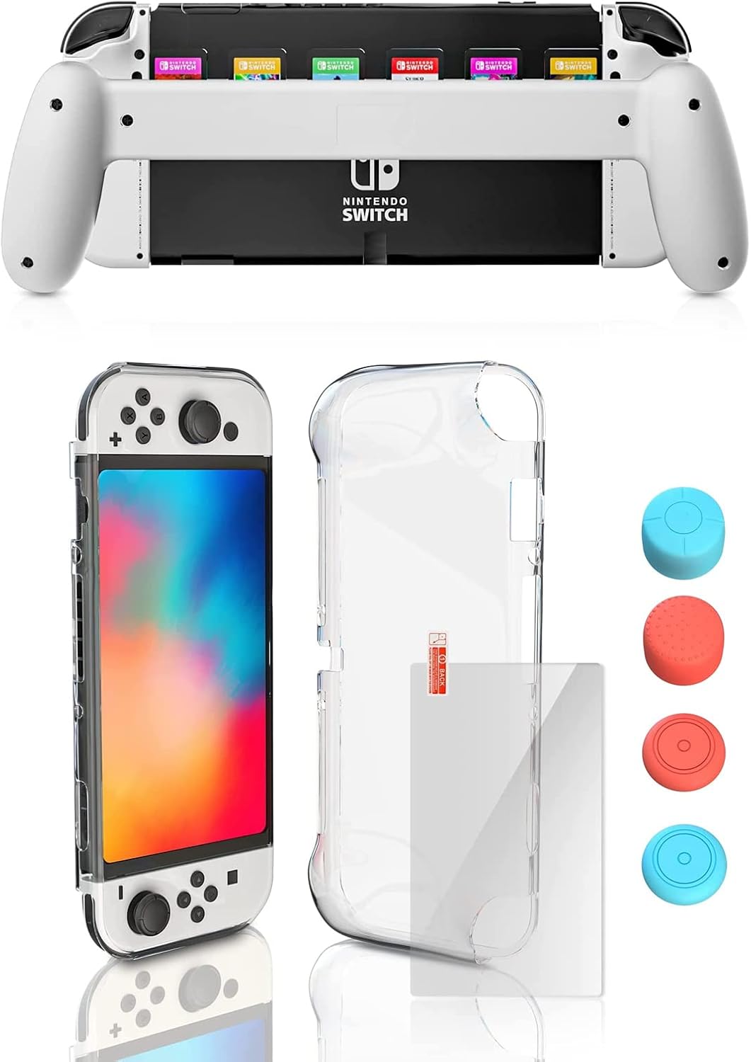 Nintendo Switch OLED Accessories, Switch OLED Grip Case and