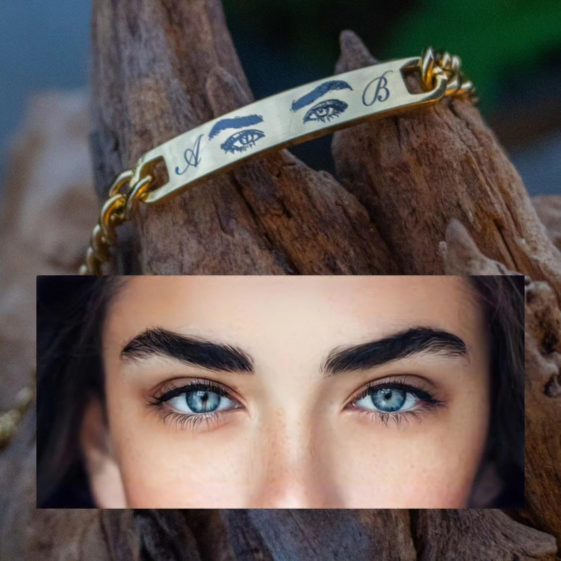 Augen Partnerarmbänder | Armbänder Für Paare | Personalisierte Armbänder | Ketten | Einzigartiges Geschenk | Armband mit Gravur