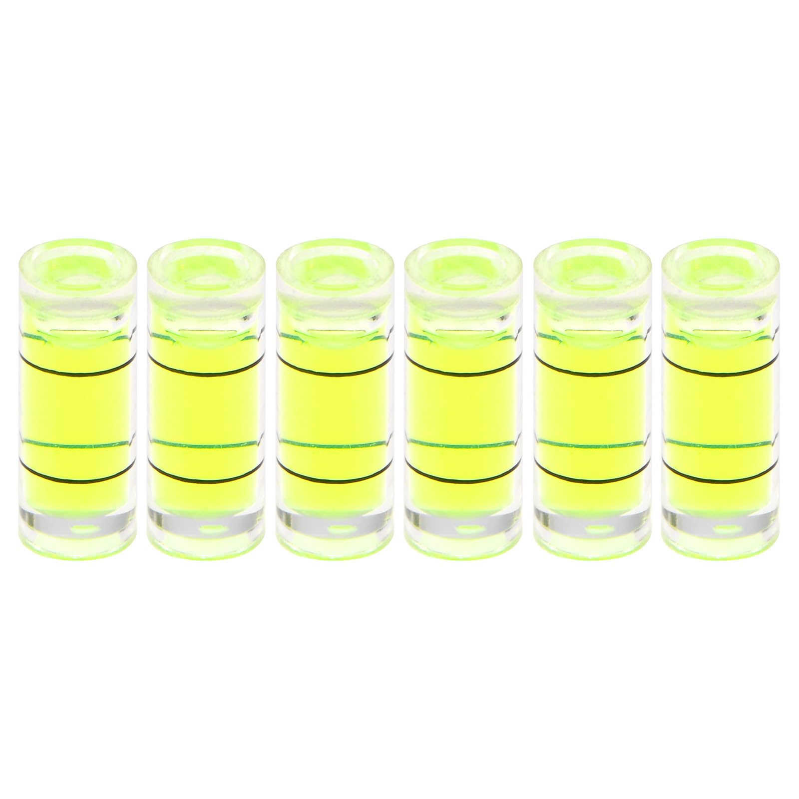 Mini Bubble Levels - 6 Pack PMMA Spirit Vials -12