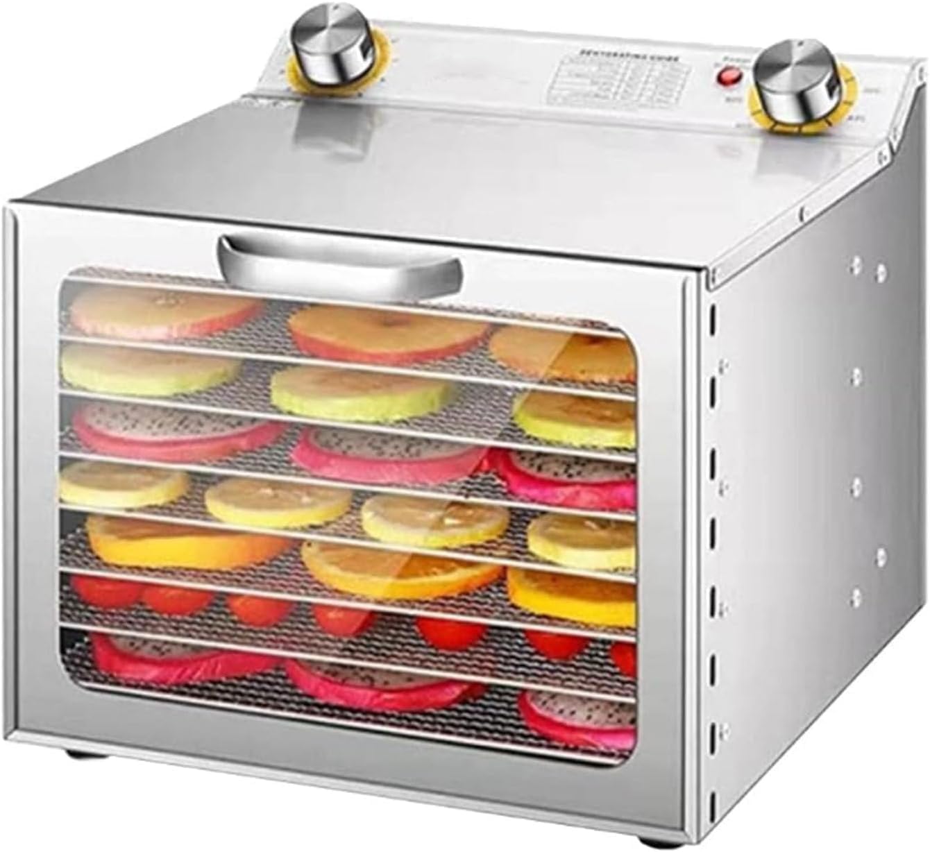 TYH Deshidratador De Frutas, Liofilizador, Liofilizador Comercial De Alimentos, Secador De Carne De 400 W, Temporizador De 0 a 12 H, 8 Capas, Apto para Cecina, Champiñones, Carne De Res