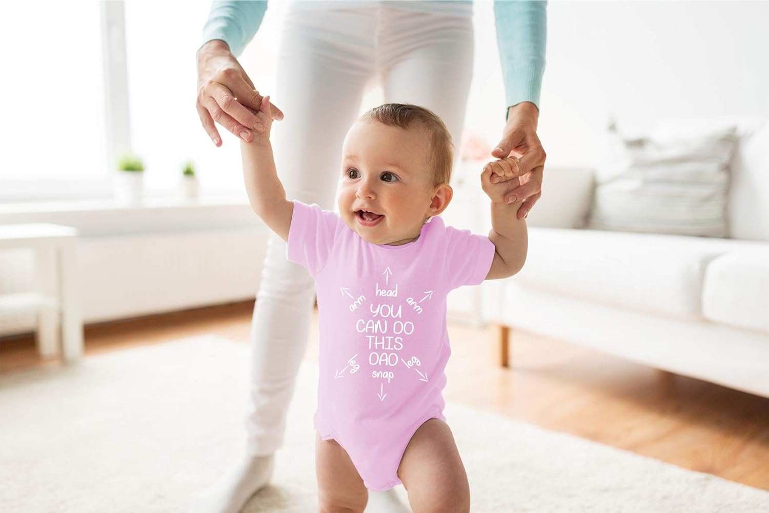You Can Do This Dad - Funny Baby Essentials Bodysuit - Cute Baby Girl Clothes Newborn Boy Outfit - Image 2