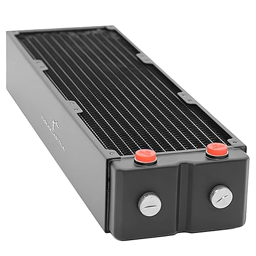 Miniatura 17 de Dracaena.io 360mm - 28mm/1.1 pulg. de espesor Radiador de computadora, Refrigerador de agua de cobre de 14 tubos para disipador de calor de CPU