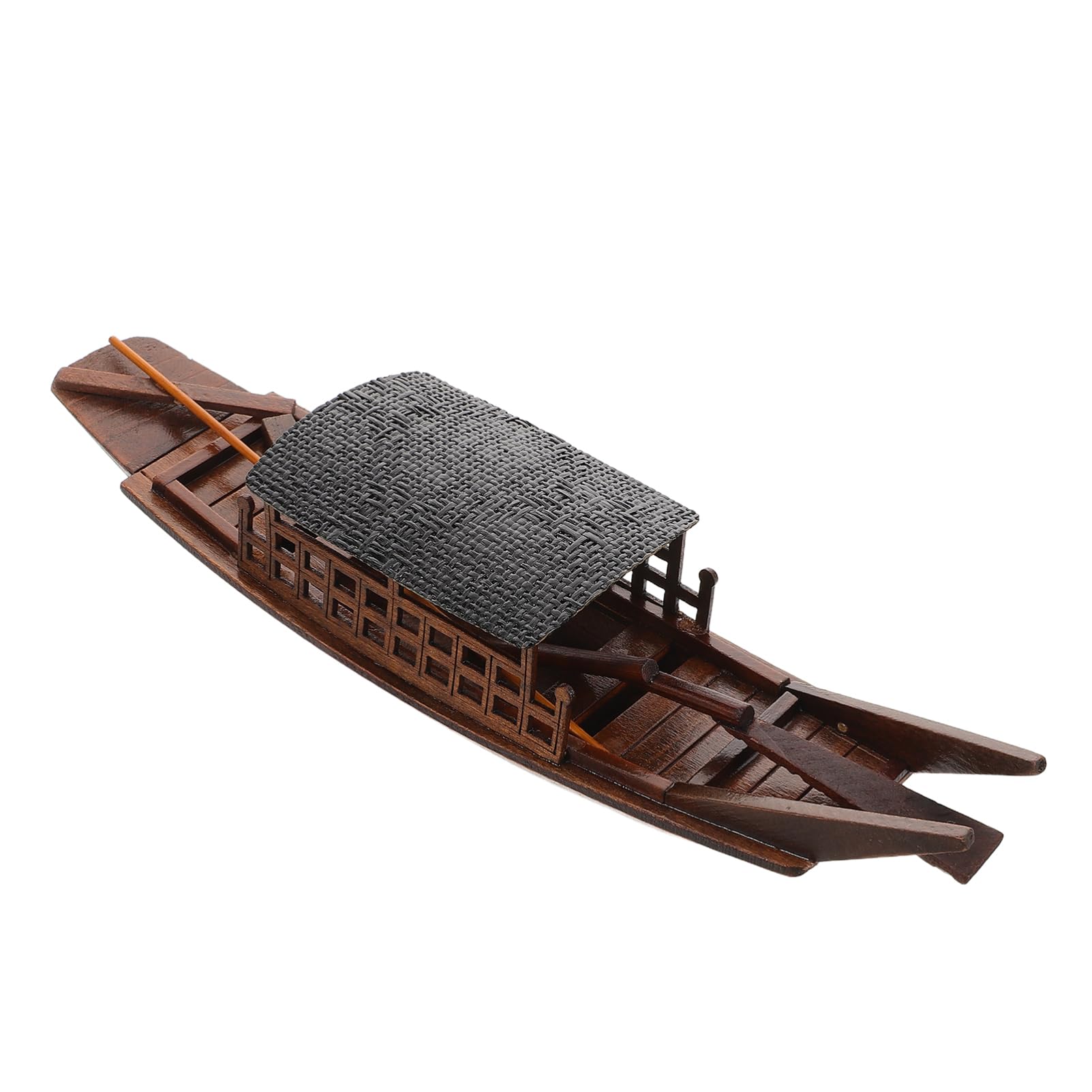 Toyvian Sailboat Model Ornament Vintage Wooden Boat Decor for Home Office Traditional Craftsmanship Nautical Enthusiasts Retro Nautical Design