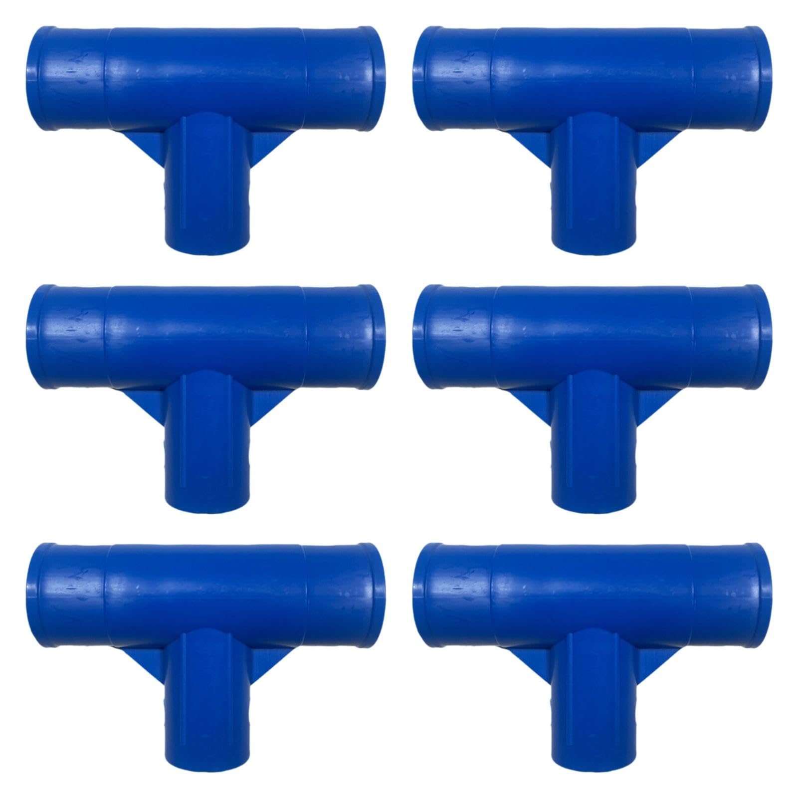 6 Piezas de Conectores para Marcos de Piscinas, Adaptadores de Juntas en T, Componentes de Fácil Montaje, Piezas de Repuesto Adecuadas para El Montaje, Azul