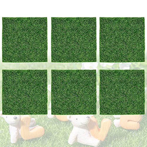 AWYY 6 Pièces Pelouse de Mousse Artificielle de Simulation, Pelouse Décorative en Mousse Artificielle, Pelouse de Mousse Artificielle, pour la Décoration de la Maison Micro-Paysage (5.9 × 5.9in) Cover