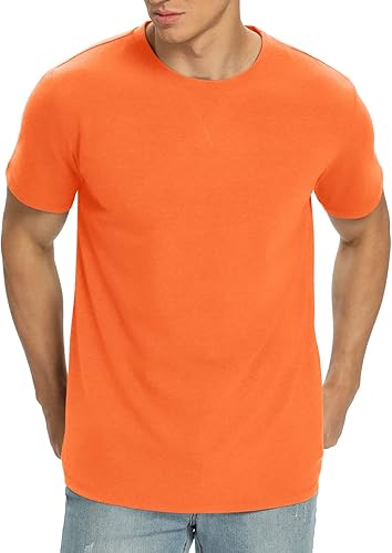 Miniatura 6 de NITAGUT Camiseta clásica de algodón para hombre con cuello redondo