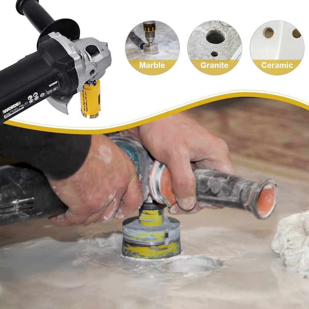 OSTEK 1-1/4'' Diamond Electroplated Dot Protection Diamond Core Drill Bits for Stone Granite
