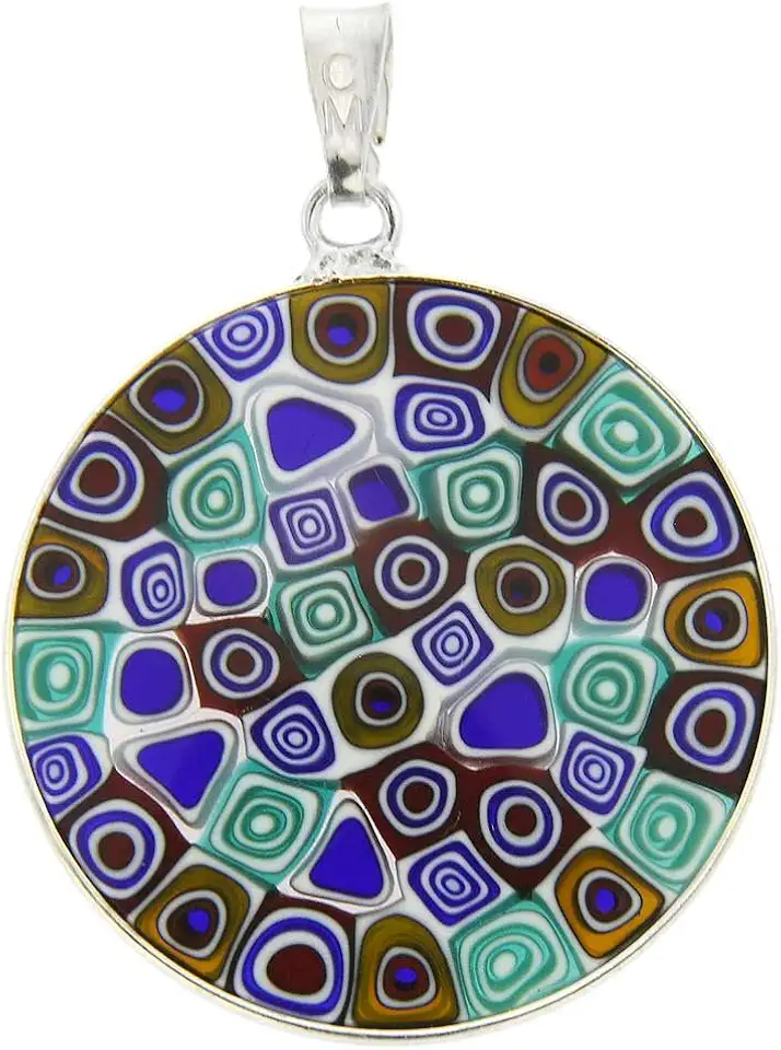 Glass Of Venice Murano Glass Millefiori Penda...