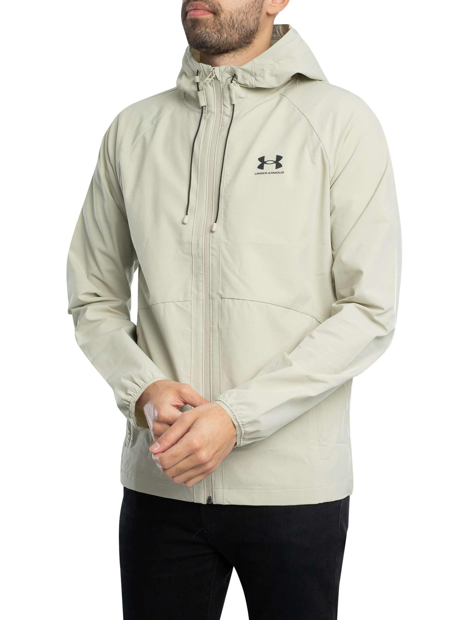 Under Armour Men's Stretch Woven Windbreaker Jacket, Brown, S