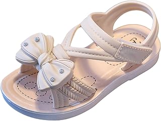 Sandálias infantis macias e confortáveis sandálias florais leves para bebês princesas sandálias sociais para meninas (bege, 10 bebês)