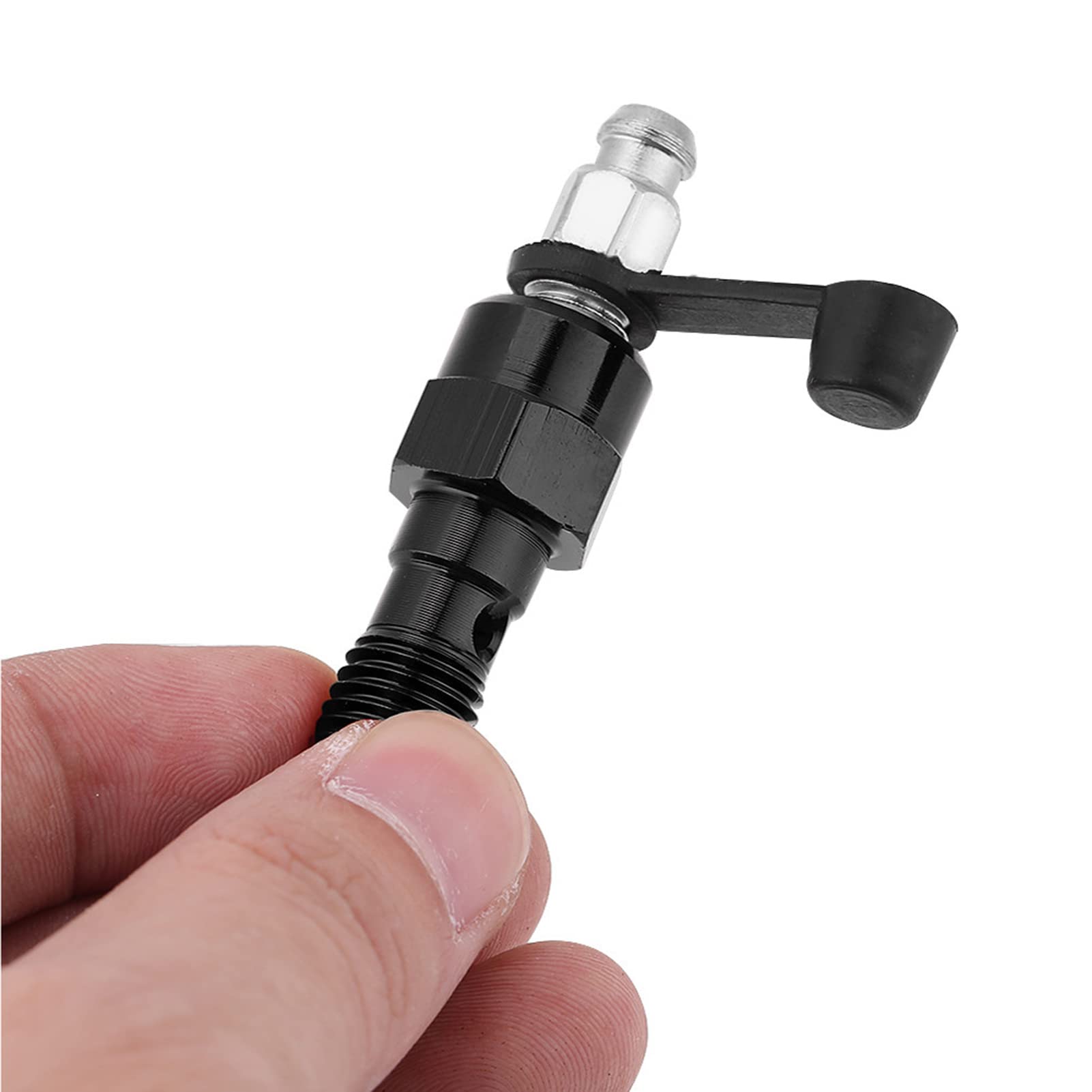 Vite di spurgo del bullone Banjo, M10x1.0mm Vite di spurgo della Pinza del Freno del Motociclo Vite di spurgo del capezzolo Bullone Banjo + Tappo Antipolvere(Nero)