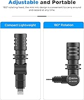 Vista 3 de BOYA BY-M100D Micrófono para iPhone Mini Plug & Play Micrófono de teléfono para iPhone 14/14 Pro/13/iPad/IOS con puerto Lightning