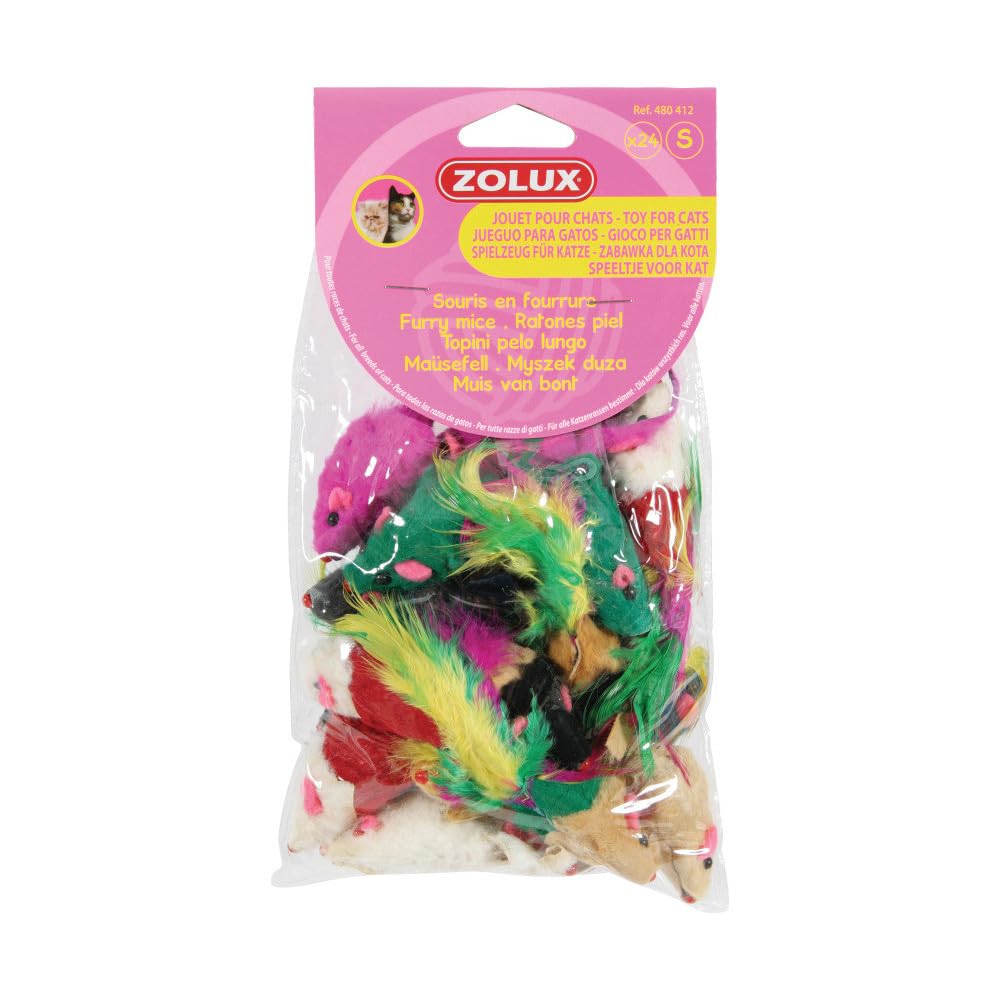 Zolux - Ratón de Peluche para Gatos (24 Unidades)