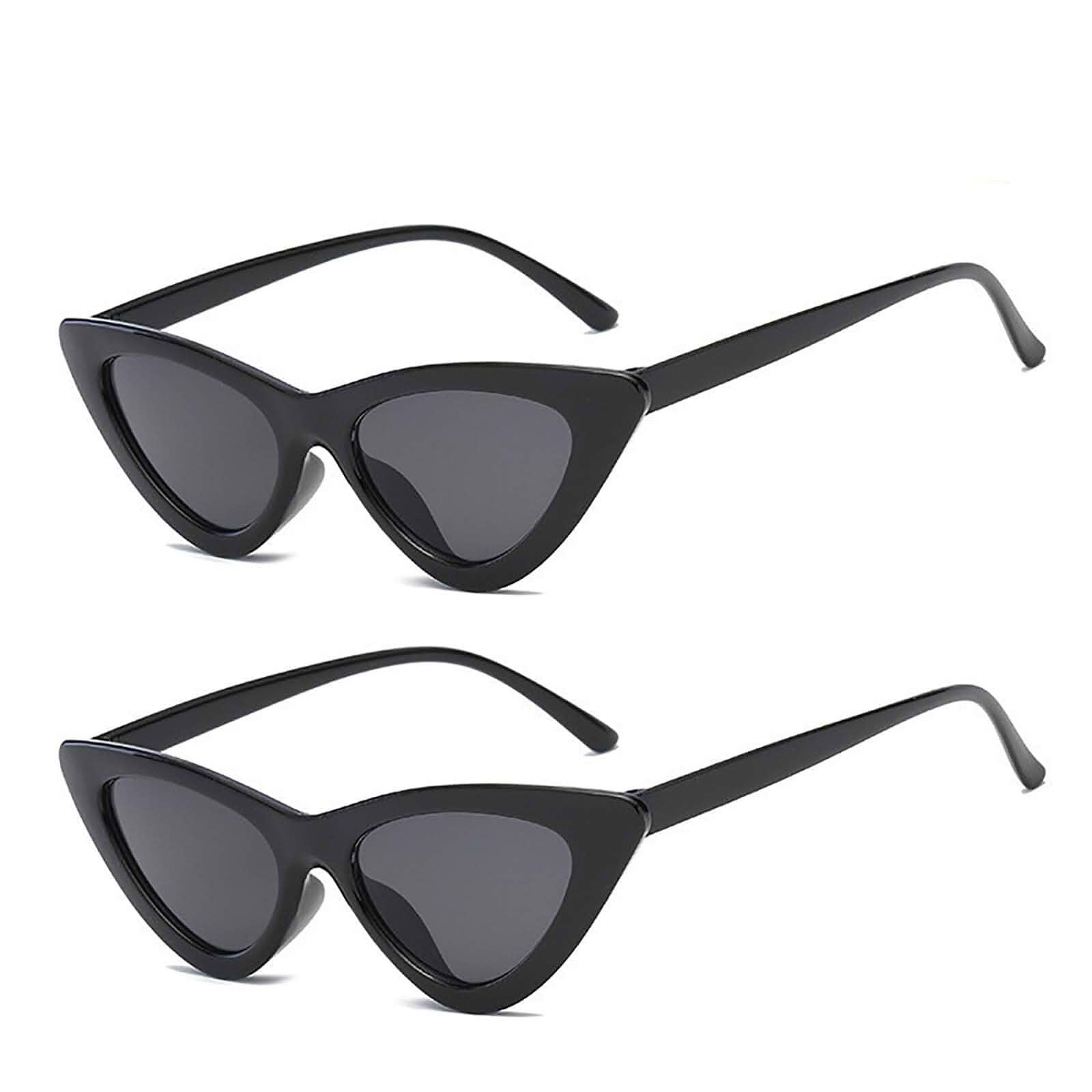YOSHYA Retro Vintage Narrow Cat Eye Sunglasses for Women Clout Goggles Plastic Frame