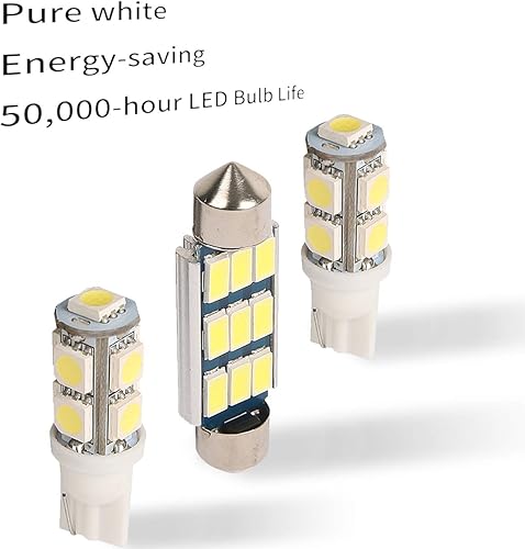 Miniatura 7 de Hooke Road JK Wrangler - Bombillas de cúpula para interior de color blanco brillante, kit de luces LED de lectura para Jeep JK Wrangler 07-18, 3