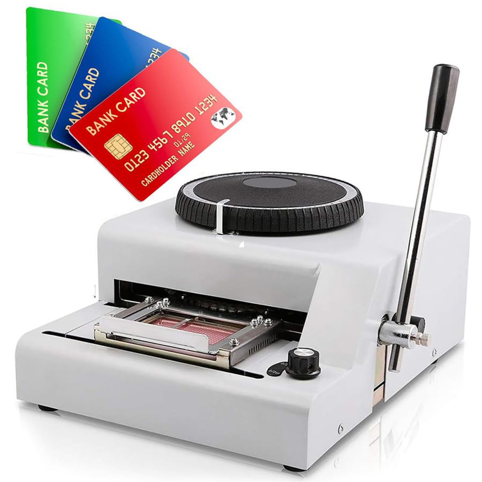 ZenSeFarin Metal Stainless Code Dog Tag 72 Characters Manual Embosser Machine Coder Manual Stamping Machine Stamping Adjustable 1/7-Inch and 1/10-Inch Intervals
