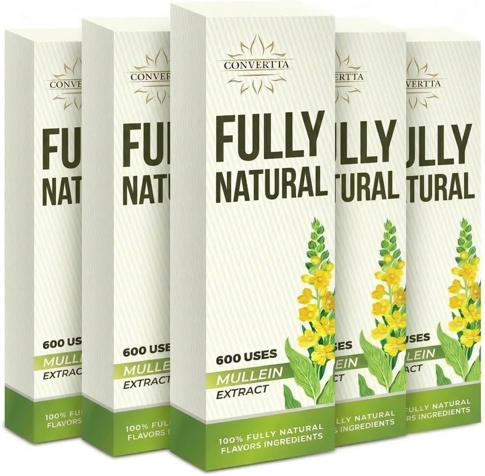 Herbal Diffuser | Natural Mullein & Thyme Botanical Extract | Plant-Based Wellness | 600 Series – 5-Pack