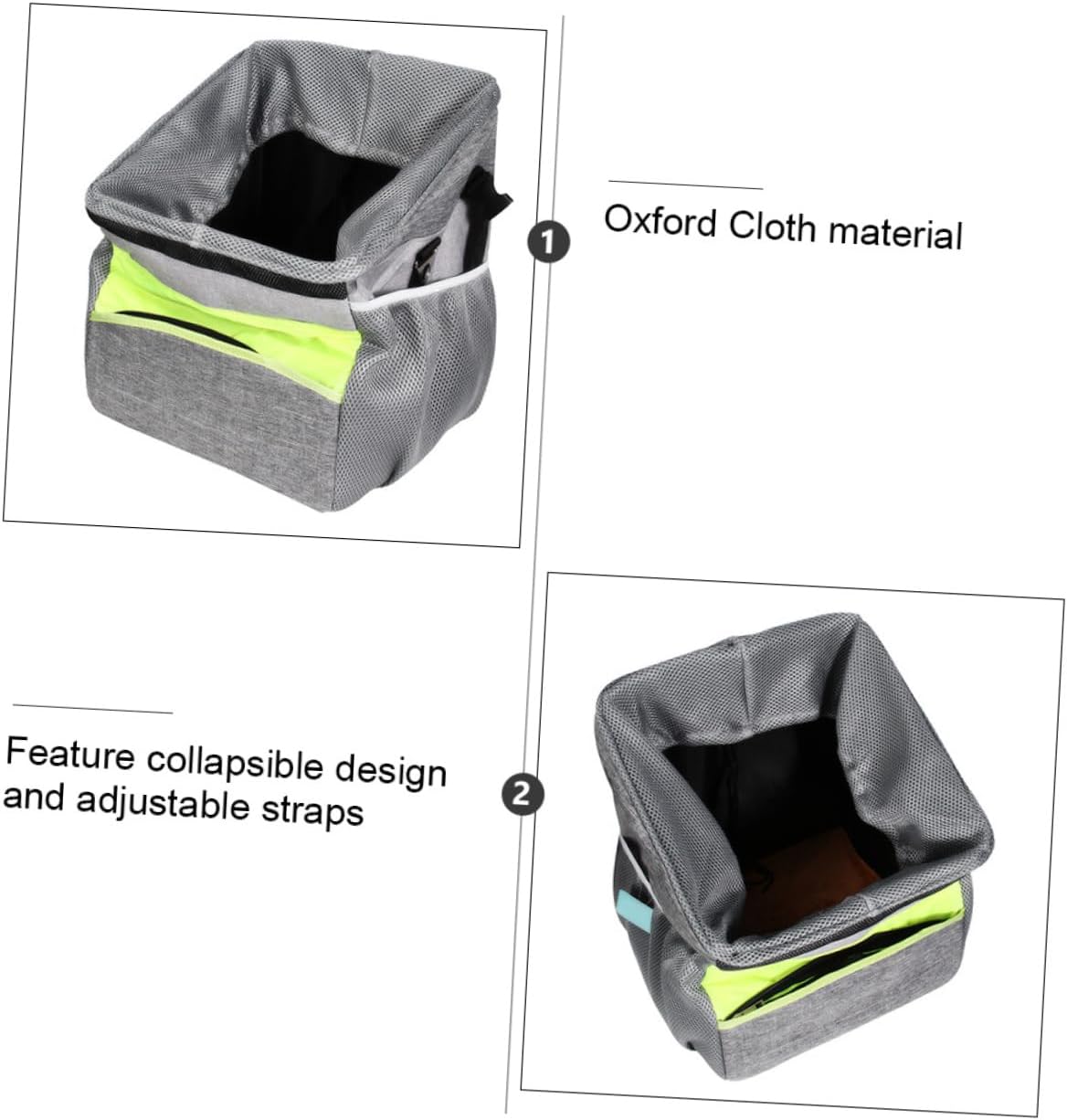 POPETPOP Detachable Oxford Pet Carrier Bike Pet Basket Dog Carriers Mesh Liner Comfortable Travel