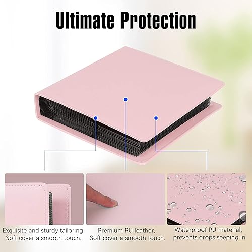 Miniatura 6 de Paquete de 2 álbumes de fotos de 192 bolsillos para cámara Fujifilm Instax Wide 300, álbum de película Polaroid 600 i-Type, álbumes de fotos extra