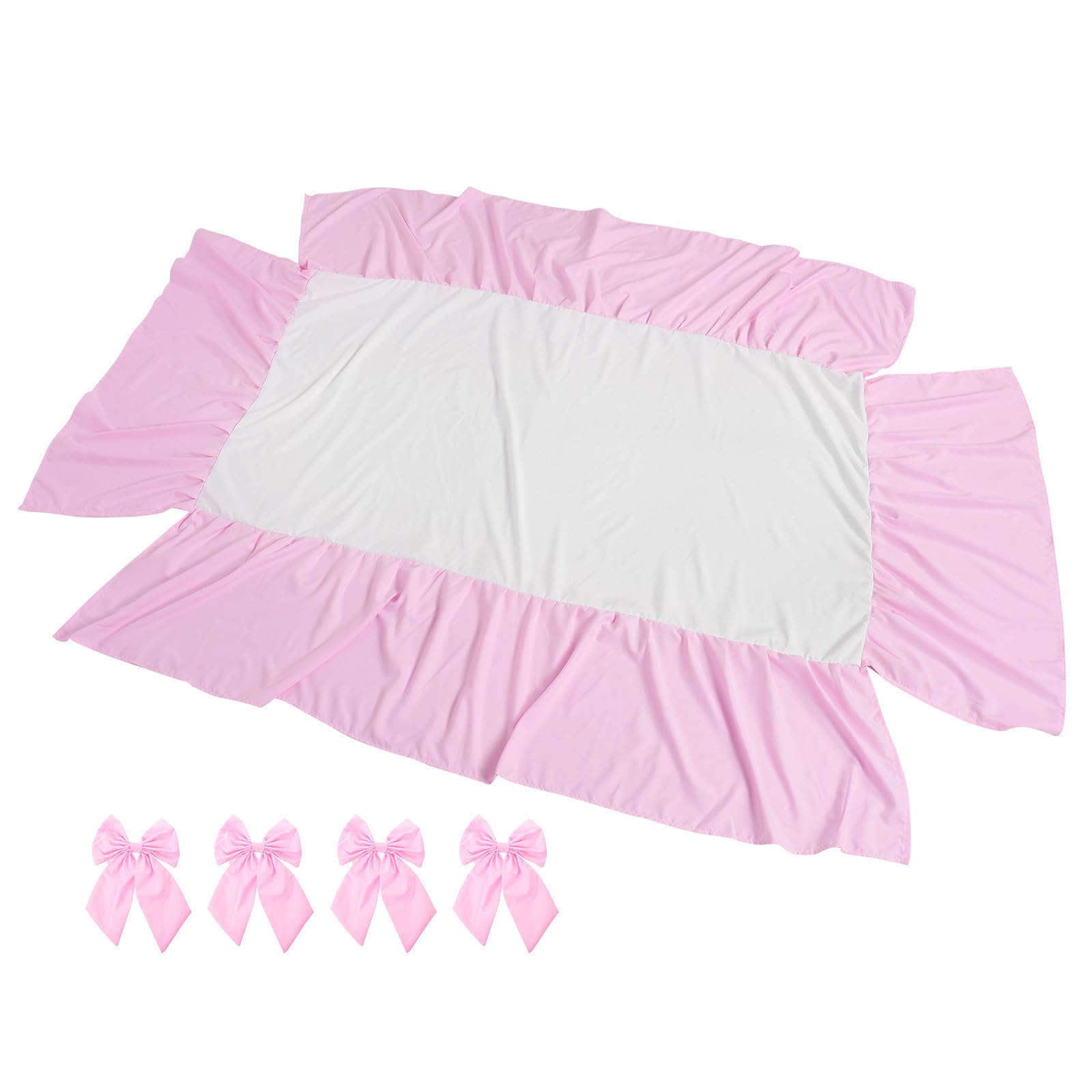 Faldón de Cuna Rosa para Niñas con Volantes y Poliéster