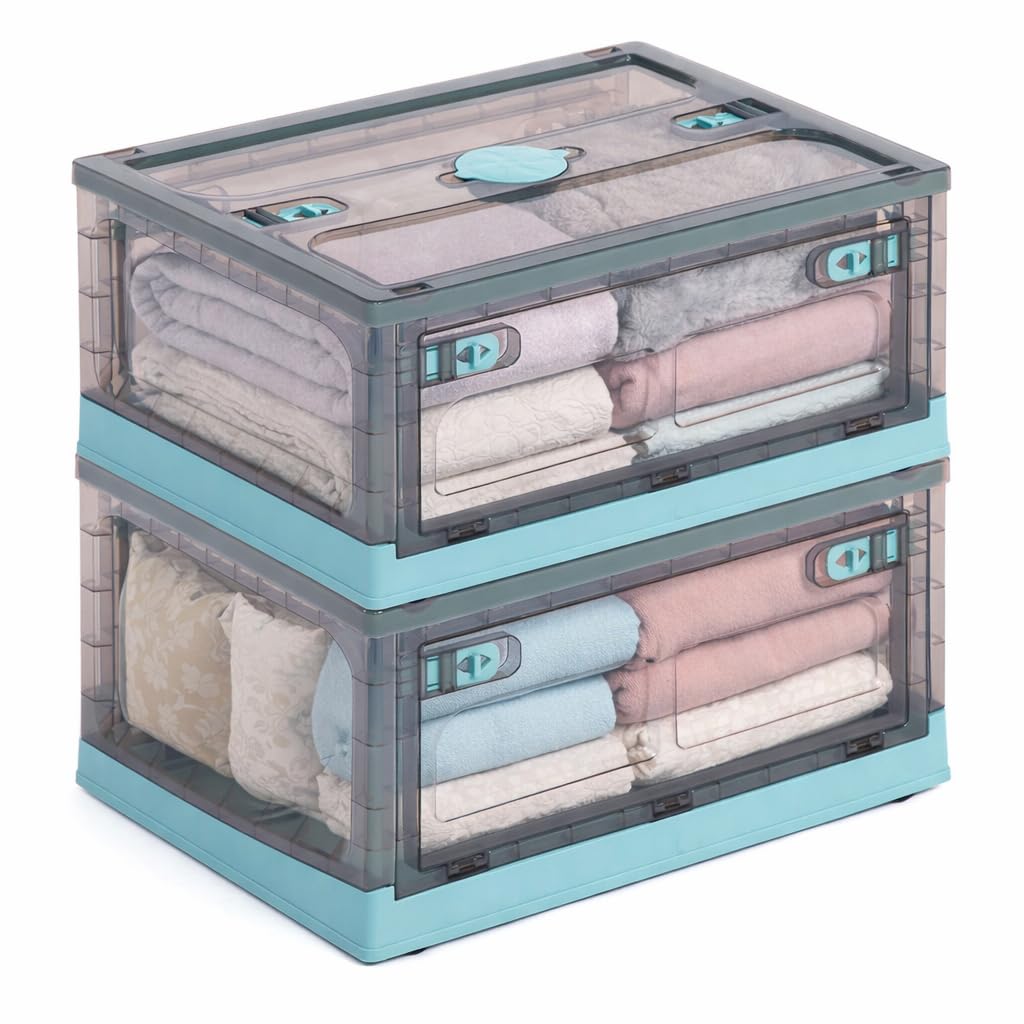 Boîtes de rangement transparentes avec roulettes pour ranger les jouets