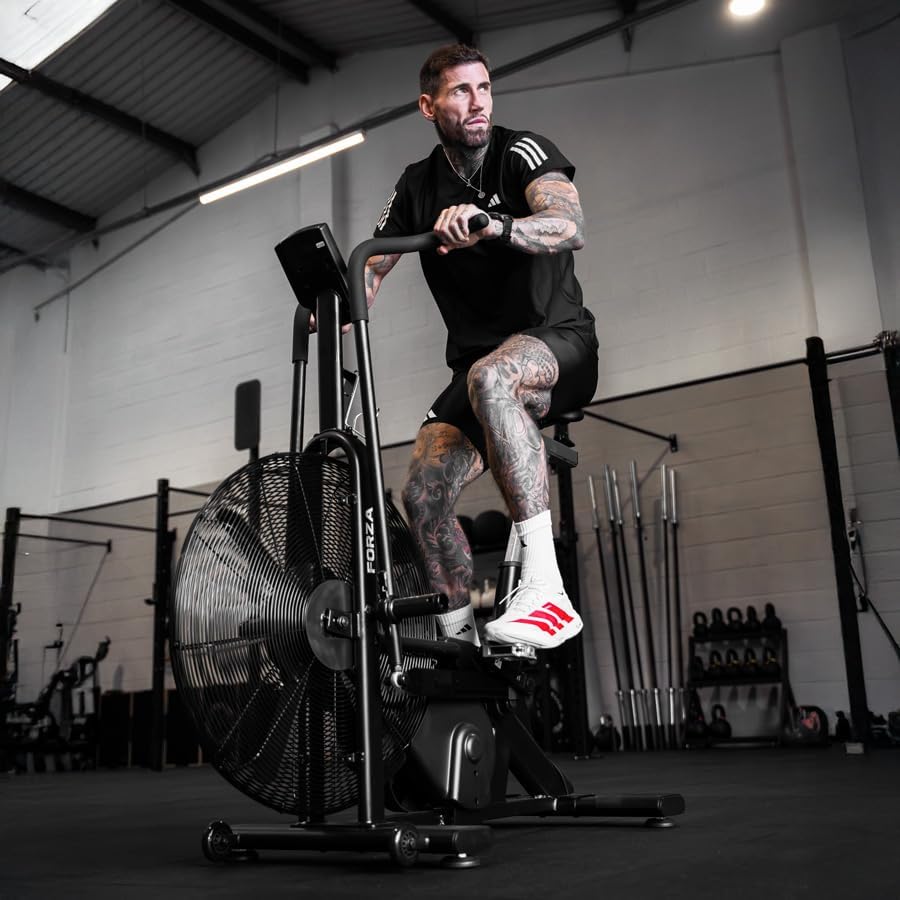 FORZA Air Bike | Heavy Duty Exercise Bike with Digital Monitor – Ideal for Home & Gym Workouts