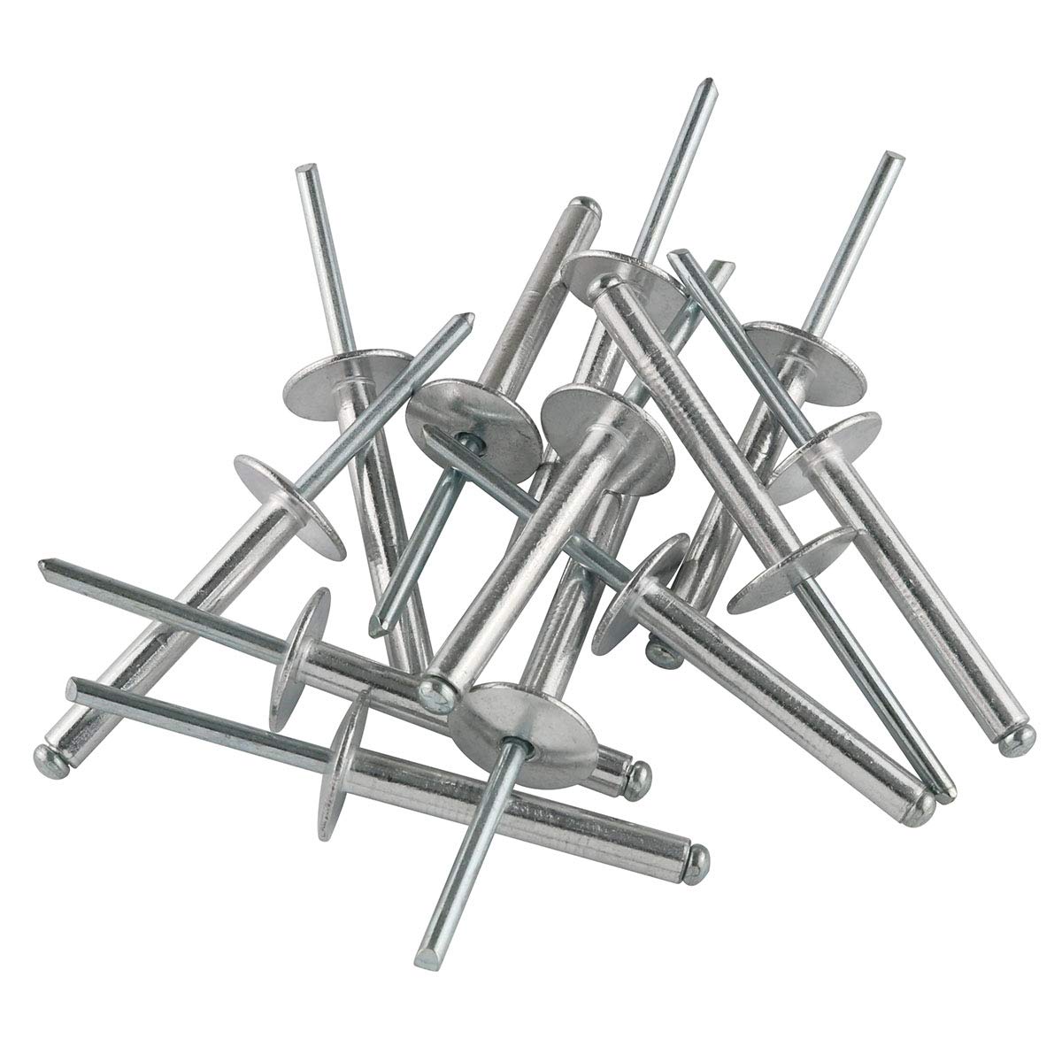 E-outstanding Core Pulling Rivet 60PCS 3/16x1-3/8inch(4.8x35mm) Large Flange Aluminum Blind Rivet Self-Plugging Open End Decorating Fastener Nails Pop