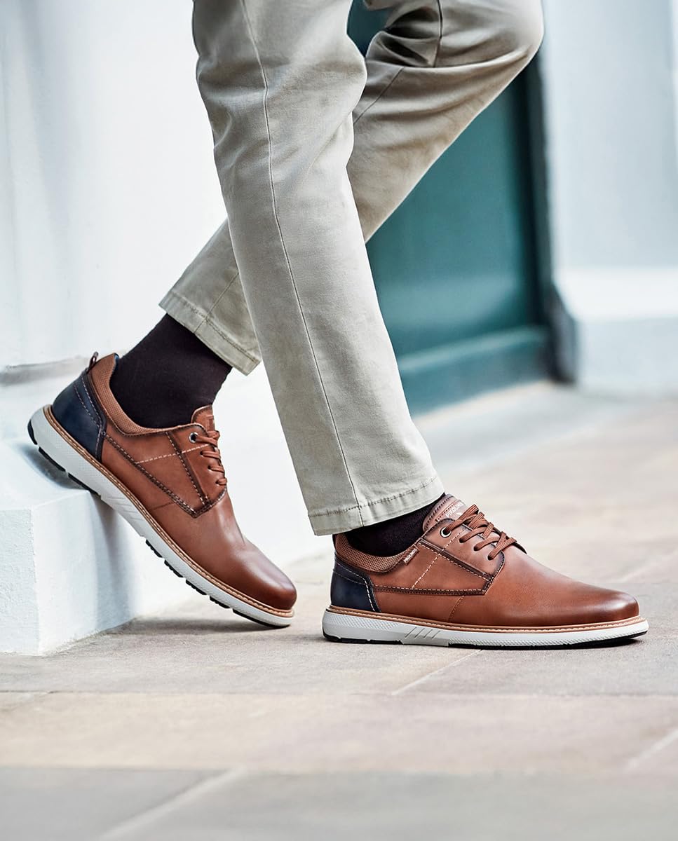 Pikolinos Bilbao Zapatos Cordones Hombre | en Cuero | Plantilla Extraíble | Suela Extraligera | Talla EU 39-46