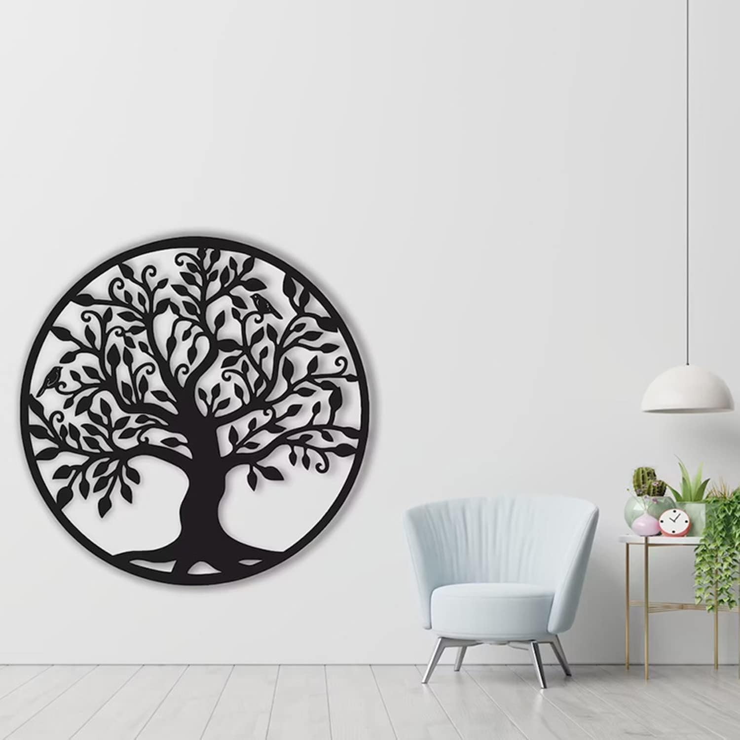 Árbol De La Vida Grande, Arbol Genealogico, Decoracion Pared Metal Letrero Hueco para Colgar En La Pared, Decoración Mural Árbol De La Vida para Oficina, Dormitorio, Sala De Estar