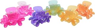 مشابك شعر مخلبية للبنات من دافان، 6 قطع - متعددة الألوان