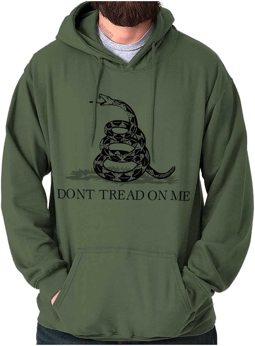 Brisco Brands Patriotic Gadsden Flag Snake Hoodie Sweatshirt Women Men