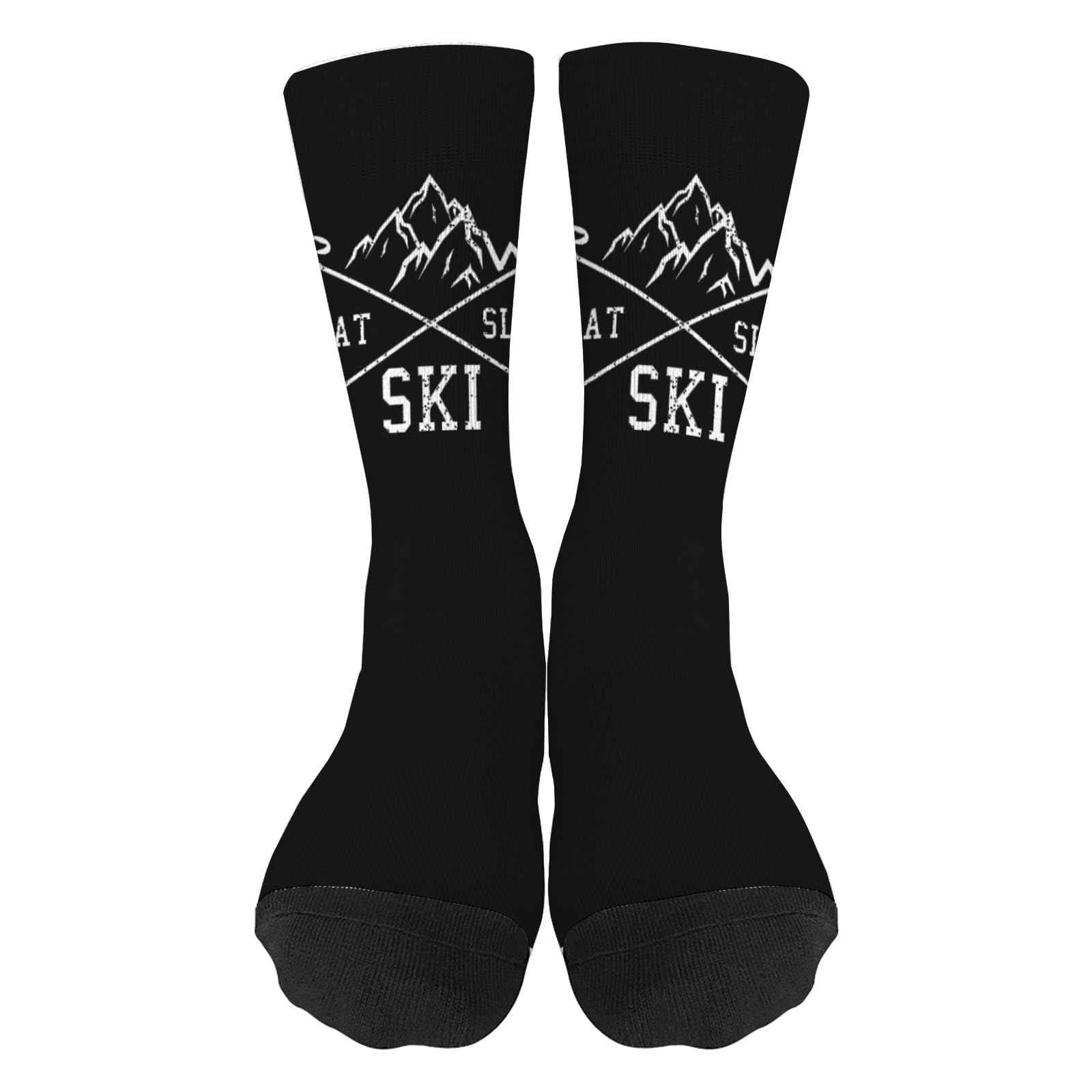 CharmZestPal Ski Vacation Winter Sports I'd Rather Be Skiing Skiers Crew Socks For Women