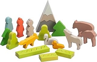 Betzold Building Block Set "Forest Animals" - Creative Wooden Toy for Children