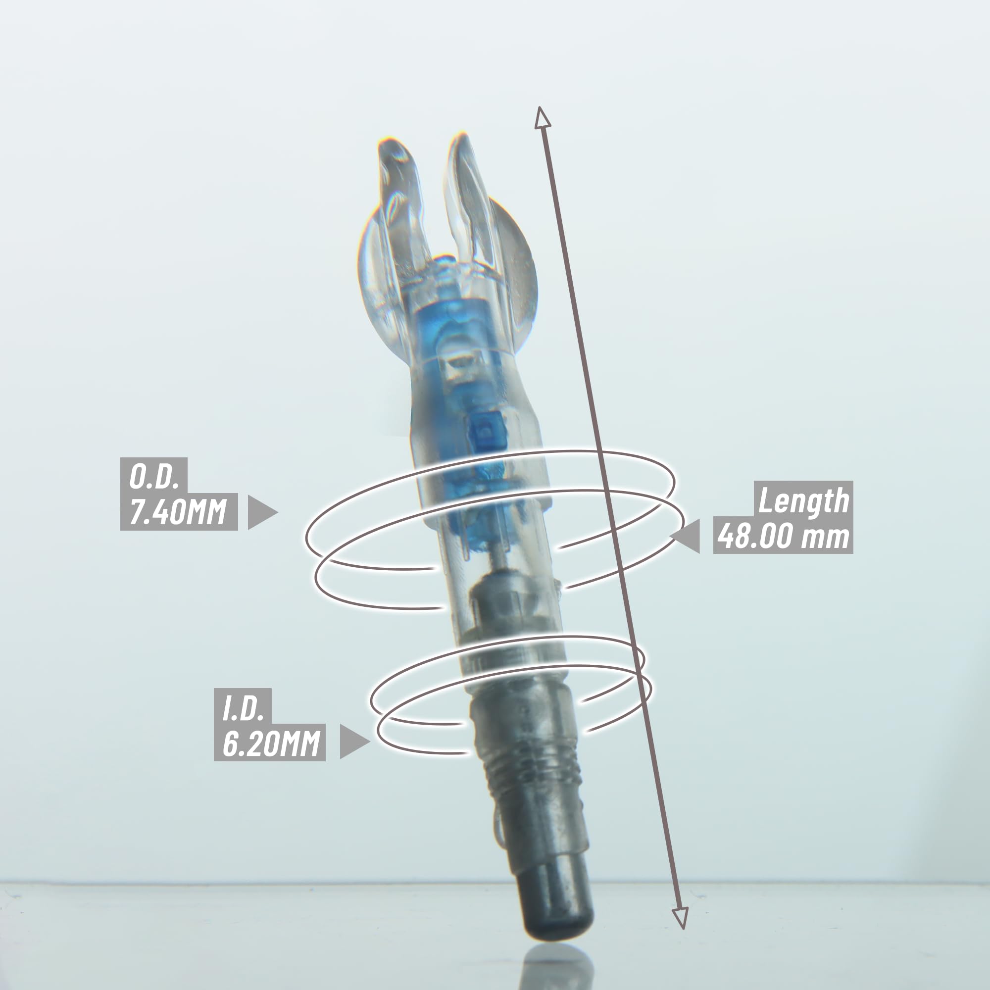 Letszhu Lighted Nocks – LED-leuchtende Pfeilnocken 6,20 Mm Innendurchmesser, 25 Grains, Automatisches Einschalten – 5 Stück, Für Jagd & Schießen