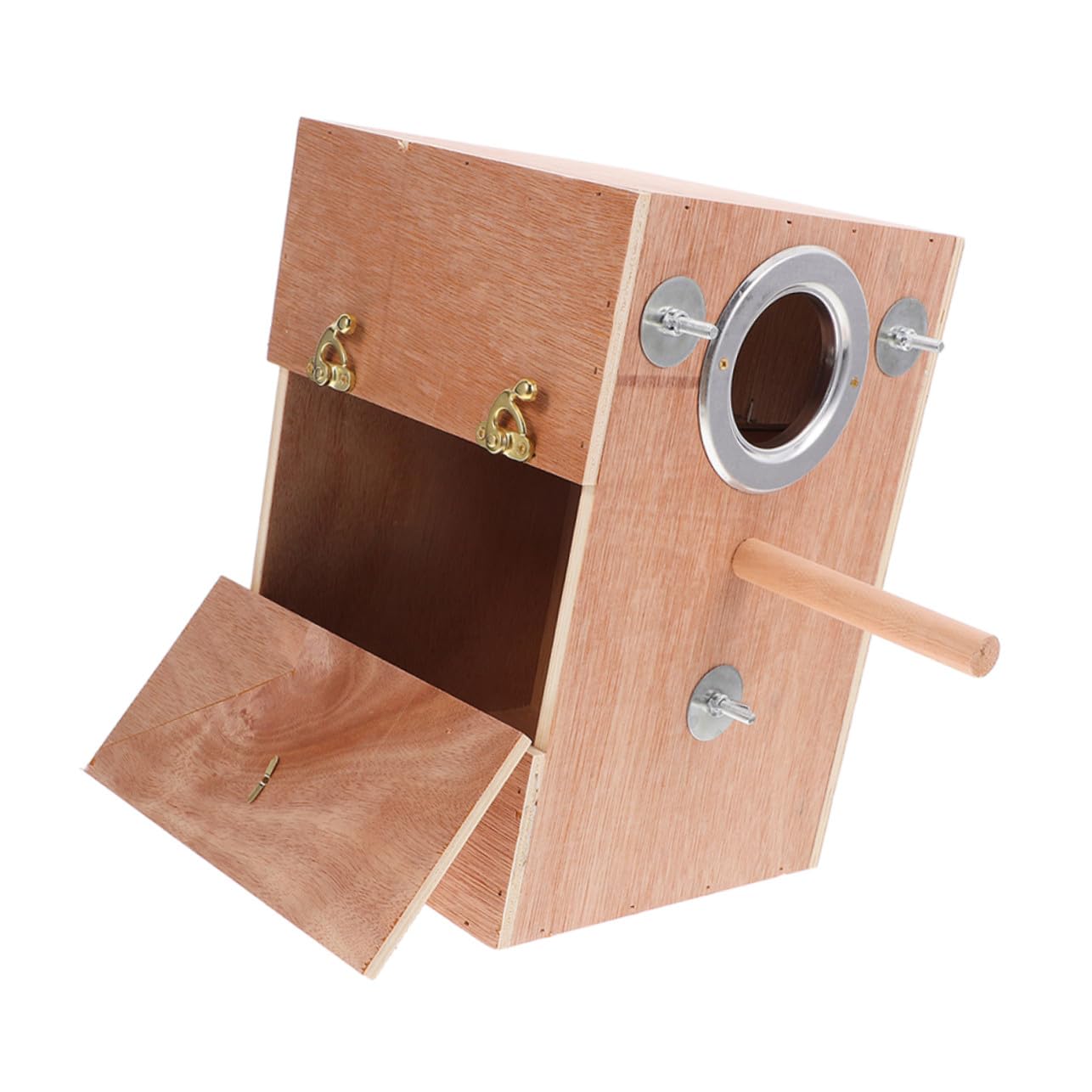 TOYANDONA Nistkasten Für Wellensittiche Aus Holz Papageienbrutkasten Mit Sitzstange Finken-nistkäfig Vogelhaus Für Papageien Unzertrennliche-nistkasten Hängender Nistkasten Für Finken Und We