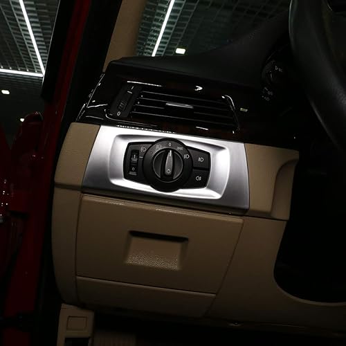 Miniatura 3 de YIWANG ABS Cromado Interior Faro Interruptor Botón Cubierta de Botón para BMW 3 Series E90 2005-2012 Izquierda