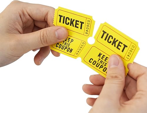 Miniatura 5 de SEETOOOGAMES Boletos para rifas de doble rollo, juego completo de 4 colores, 2000 boletoscolores, boletos de rifa 5050 para eventos (rojo, azul,