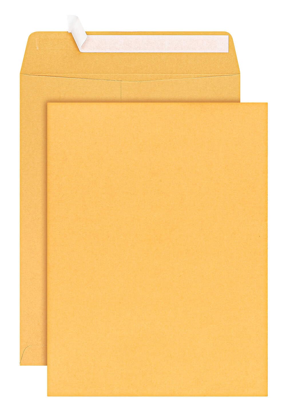 Catalogo Buste (estremità aperta), in carta kraft, 12,7 kg, confezione da 100 pezzi, con chiusura adesiva, 24,1 x 31,8 cm