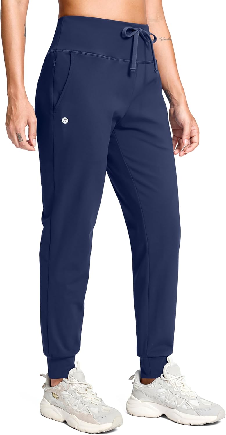 G Gradual Women's Fleece Lined Joggers with Zipper Pocket Water Resistant Running Hiking Pants Winter Warm Thermal Sweatpants - Image 2