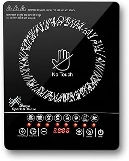 Spark & Blaze 2000W Induction Cooker with Touch Control, LED Display, 9 Power Levels, Timer & Auto Shut-Off, Portable Ener... Price In India