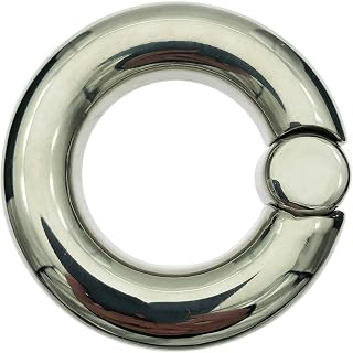 Heavy Stainless Steel Scrotum Pendant Ball Stretcher Penis Ring Restraint Training Pendant Restraint Cockring Sex Product for Men DNR-005(D16 d40 mm)