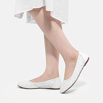 Greatonu Women Shoes Cut Out Slip On Synthetic Lace Ballet Flats