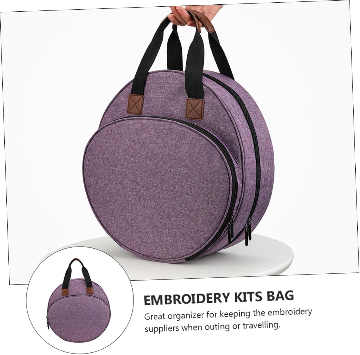 DOITOOL 1pc Embroidery Supplies Bag Embroidery Kit Storage Pouch Tool Tote Bag