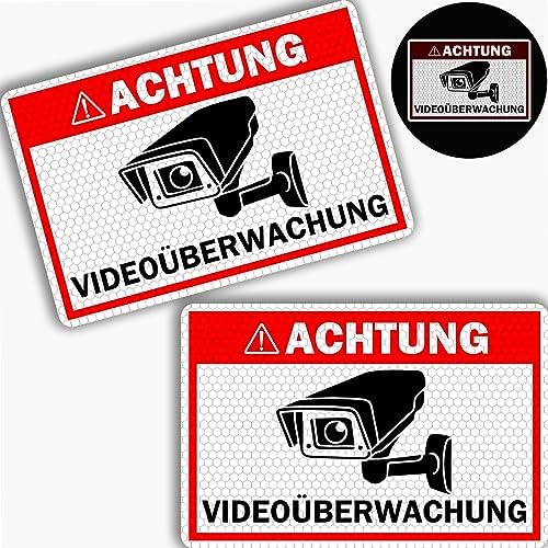 Achtung Überwachung Hinweisschild Aufkleber Achtung Videoüberwachung Alarmanlage Set 6x Hinweis Uv 132407149124 Uv Aufkleber
