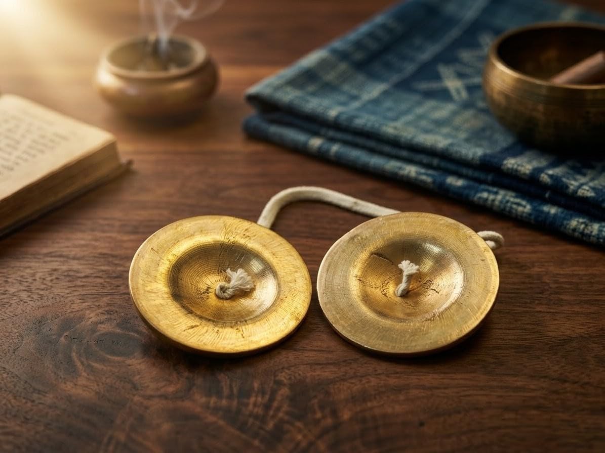 Premium Pure Brass Manjeera Musical Instrument | 100% Pure Brass Kartal Hand Cymbals for Pooja, Bhajan, Kirtan & Aarti | Traditional Indian Percussion Instrument-image-27
