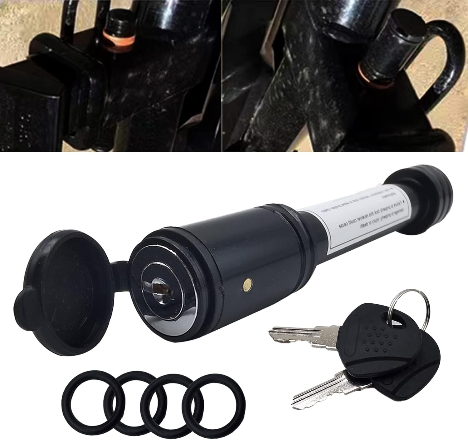 Miytsya 1 PC Black Trailer Hitch Lock, 5/8inch Locking