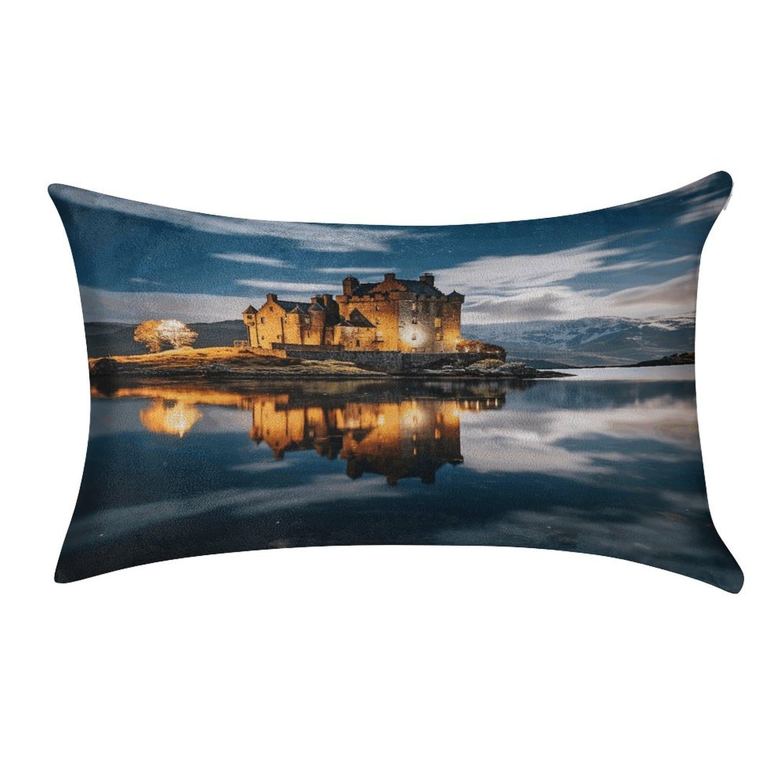 Btcowzrv Style A Castle By The Lake Pillow Cover Pillow Case Pillowcase