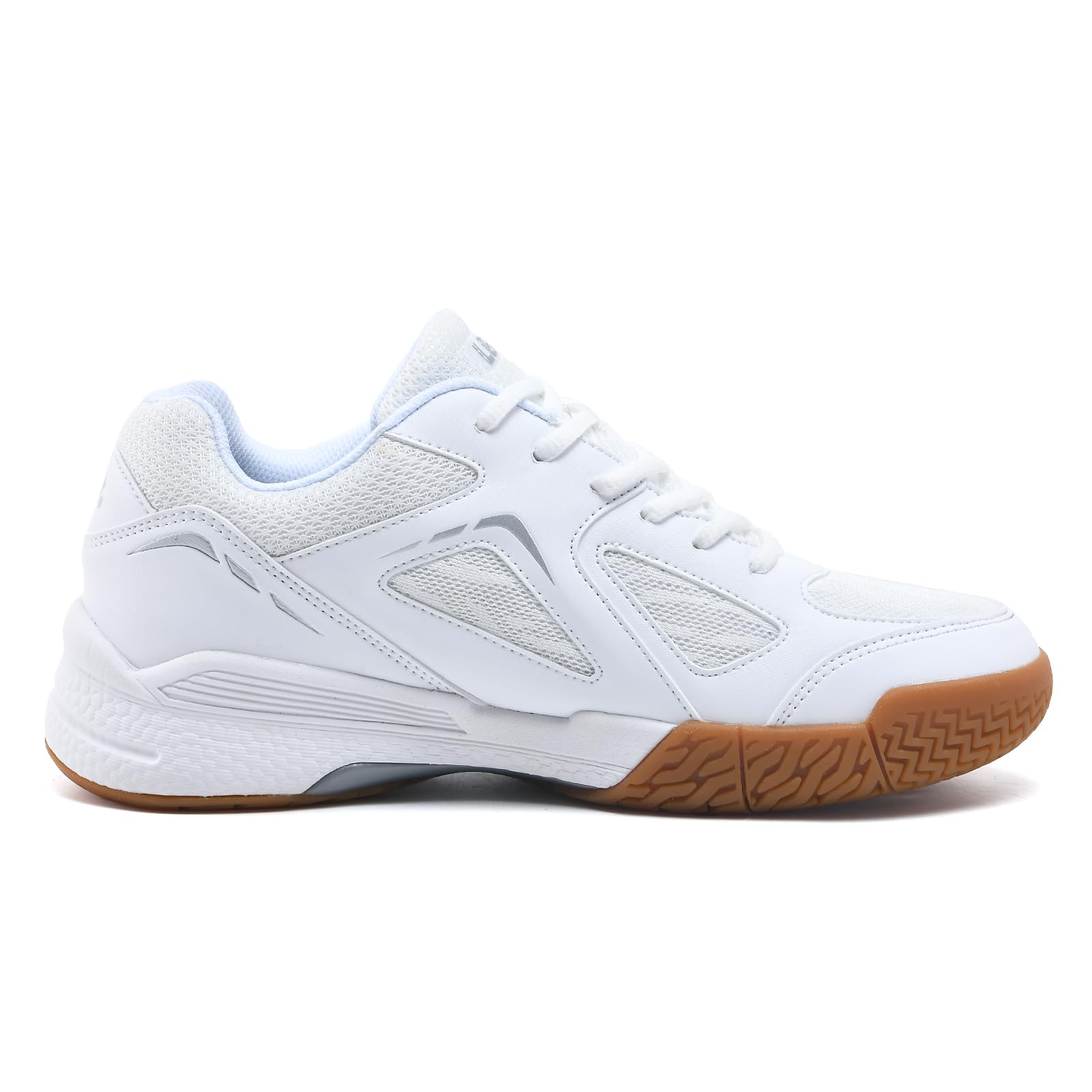 LEFUS Women's Pickleball Shoes - AMZ-P601, Non-Slip, Cushioning, Anti-Torque, Breathable Court Shoes (P601 White, 9)