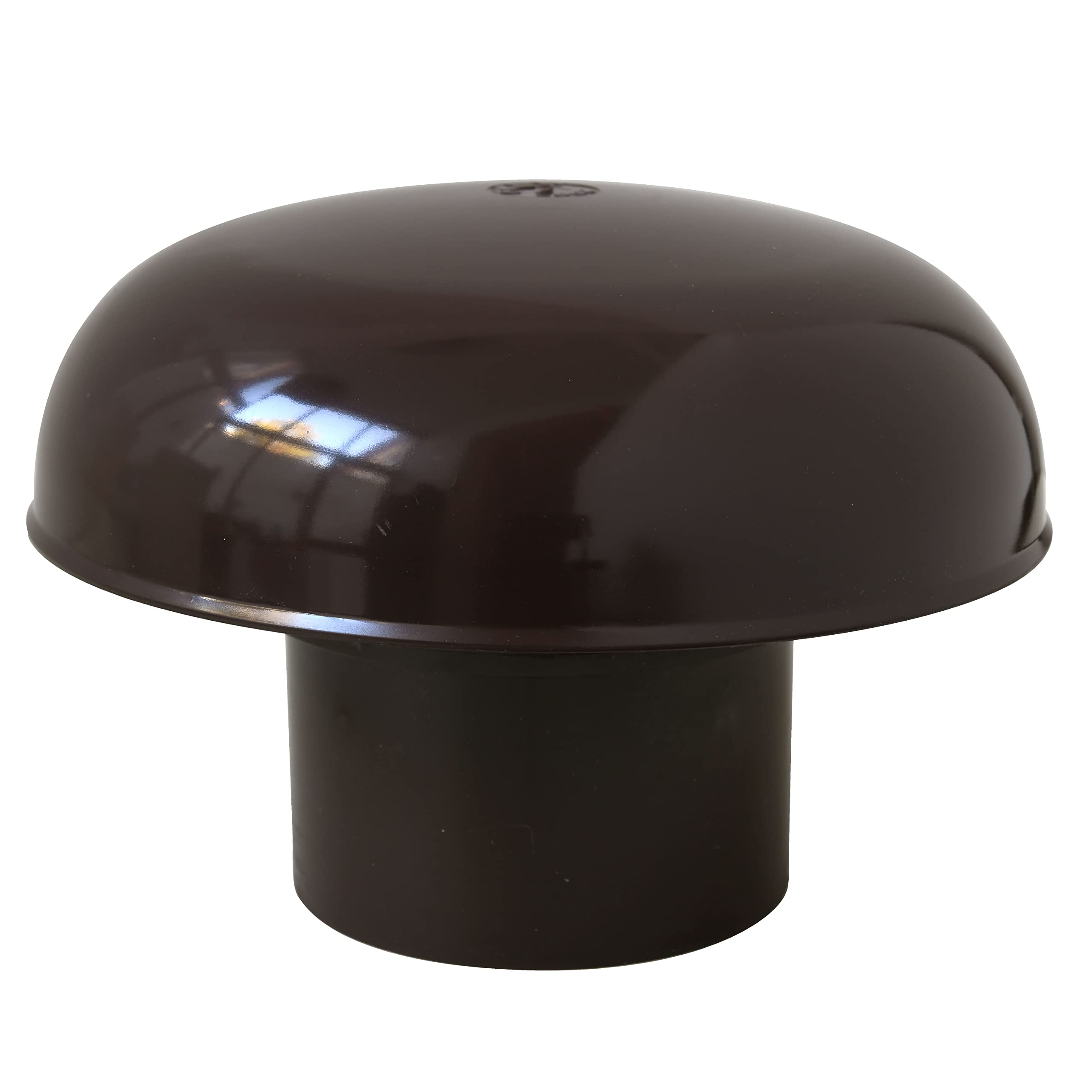 FIRST PLAST CDV80M-Y CDV80M Ventilation Hat Head Exhalator, Without net, Brown, Inner Diameter 80 mm